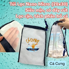 Túi Lọc Nano 20x30cm siêu mịn, có dây rút| Túi lưới lọc phân Micro sạch cho hồ cá cảnh (Hàng Loại 1)