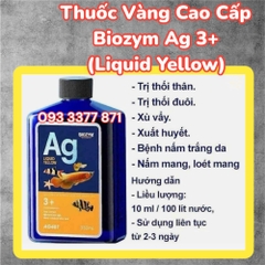 Biozym Ag+ Liquid Yellow | Biozym Ag 3+ Phòng & Xử Lý Nấm, Sát Khuẩn Cho Cá Cảnh (Hàng Công Ty)