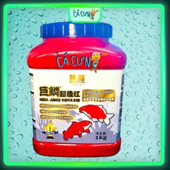 Cám cá Mega Jumbo Super Red 1kg - Thức ăn tăng màu cho cá chép, cá vàng, cám cá koi (Hàng Công Ty)