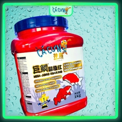Cám cá Mega Jumbo Super Red 1kg - Thức ăn tăng màu cho cá chép, cá vàng, cám cá koi (Hàng Công Ty)