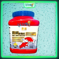 Cám cá Mega Jumbo Super Red 1kg - Thức ăn tăng màu cho cá chép, cá vàng, cám cá koi (Hàng Công Ty)