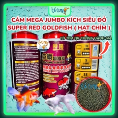Cám Mega Jumbo Super Red Goldfish (Hạt Chìm) - Cám kích siêu đỏ cá ranchu, phi tần, chép sư tử (HÀNG CTY)