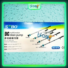 Máy Hút Vệ Sinh Hồ Cá Sobo DC 12V Chống Giật Điều Chỉnh Lưu Lượng BO-078 & BO-028 BO-058 (Hàng CTY))