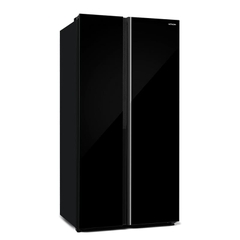 [New] Tủ lạnh Hitachi Side by Side 2 cửa 653 lít HRSN9713ESAGBKVN màu kính đen, đá tự động giá tốt