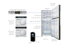 Tủ lạnh Hitachi Inverter 450 lít R-FG560PGV8 GBK