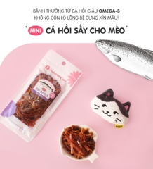 Cá hồi sấy cho mèo