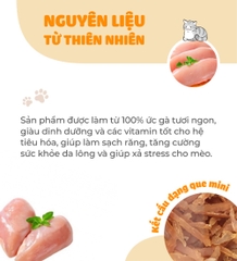 Ức gà sấy cho mèo