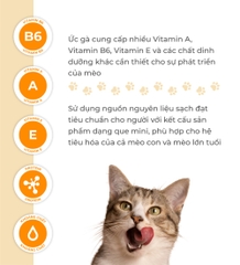 Ức gà sấy cho mèo