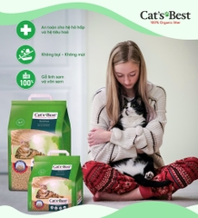 Cát vệ sinh hữu cơ vón cục siêu thấm hút và kháng khuẩn Cat's Best Sensitive