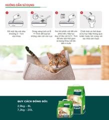Cát vệ sinh hữu cơ vón cục siêu thấm hút và kháng khuẩn Cat's Best Sensitive