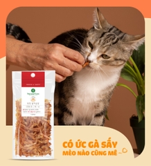 Ức gà sấy cho mèo