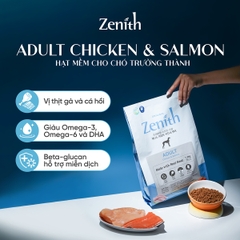 Thức ăn hạt mềm Zenith Thịt gà & cá hồi cho chó trưởng thành