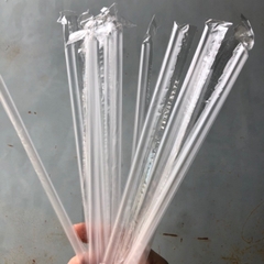 Ống hút thẳng màu trắng pi6 có màng 500g