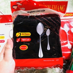 Muỗng đen dài 18cm Huỳnh Khang 100 cái (50 Bịch/Bao)