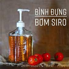 Bình bơm siro thủy tinh 1100ml