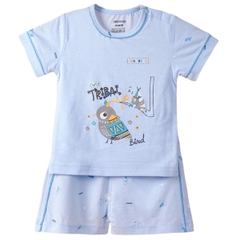 Bộ UalaRogo 18-24M họa tiết 3633 - Xanh