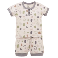 Bộ UalaRogo 9-12M vải Tăm 3962 - Xám