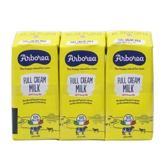 Sữa tươi tiệt trùng Arborea nguyên kem cho bé từ 1 tuổi 200ml x 3 hộp