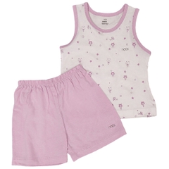 Bộ Nous 18-24M ba lỗ trắng hồng tím hoạ tiết gấu