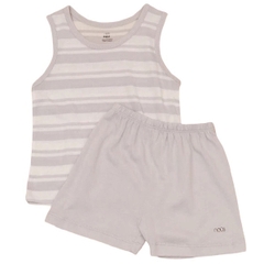 Bộ Nous 9-12M ba lỗ  kẻ trắng ghi