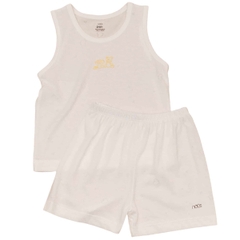 Bộ Nous 18-24M ba lỗ trắng in trước ngực