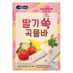 Bánh cuộn ngũ cốc Bebecook vị dâu, chuối 8M+