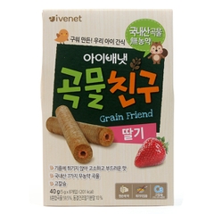 Bánh cuộn ngũ cốc Ivenet vị dâu 9M+ 40g