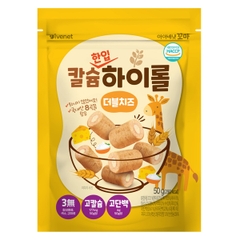 Bánh cuộn ngũ cốc mini bổ sung canxi Ivenet vị phô mai 9M+ 50g