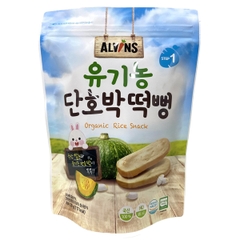 Bánh gạo hữu cơ vị bí ngô Alvins 30g 6M+