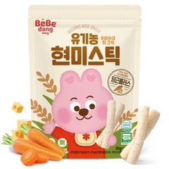 Bánh gạo lứt hữu cơ Bebedang vị carrot phô mai 6M+