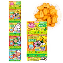 Bánh quy hình thú Ginbis bổ sung DHA vị rau củ 14g 1Y+