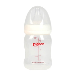 Bình sữa Pigeon nhựa PP Plus BPA Free cổ rộng 160ml