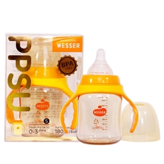 Bình sữa Wesser nhựa PPSU cổ rộng 180ml