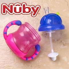 Bình uống nước Nuby ống hút 360 độ 2 tay cầm 270ml