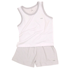 Bộ ba lỗ Nous trắng dệt hình bọ rùa 2Y