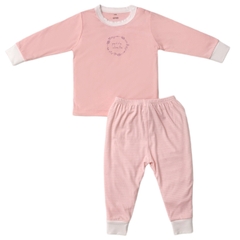 Bộ Nous cài vai dài hồng hình ong 18M