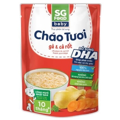 Cháo tươi baby SG Food gà cà rốt cho bé từ 10 tháng tuổi 240g