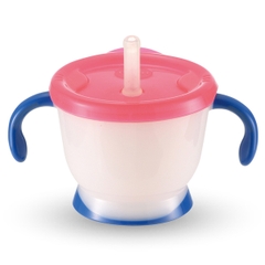 Cốc tập uống Richell 3 giai đoạn nắp hồng cho bé từ 6 tháng tuổi 150ml