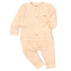 Bộ Nous cài thẳng dài be vàng 0M