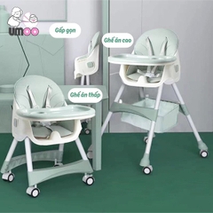 Ghế ăn dặm Umoo gấp gọn UM-0491 màu xanh mint