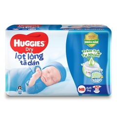 Bỉm - Tã dán Huggies Dry size NB 40 miếng (dưới 5kg) - (giao bao bì ngẫu nhiên)
