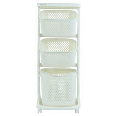 Kệ 3 tầng Việt Nhật có bánh xe - Trắng