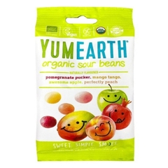 Kẹo hữu cơ hình hạt đậu vị trái cây Yumearth 50g 3Y+