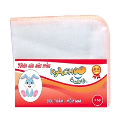 Khăn sữa siêu mềm 3 lớp Kachoobaby 24x28cm (giao màu ngẫu nhiên)