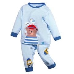 Bộ QA cài vai dài tay Bamboo Mompa 66MP301 6-9M - Xanh