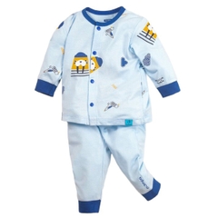 Bộ Mompa 3-6M cài giữa dài tay Bamboo 59MP302 - Xanh