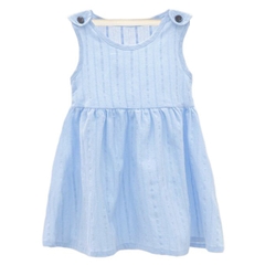 Váy bé gái cúc vai Mompa 85MP616 1Y - Xanh