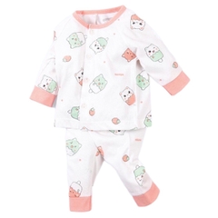 Bộ Mompa 6-9M cài giữa dài tay 66MP809 - Trắng