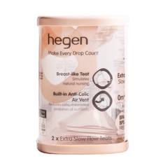 Núm ty thay thế bình sữa Hegen size M (0M+, lỗ tròn, 1 tia)