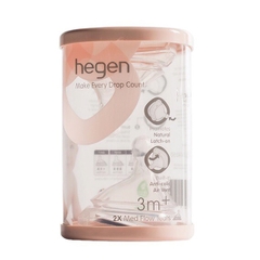 Núm ty thay thế bình sữa Hegen size M (3M+, lỗ tròn, 2 tia)